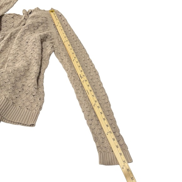 LOFT Open Knit Crochet Sweater Women’s Size Large Casual Boho Fall - Picture 13 of 13